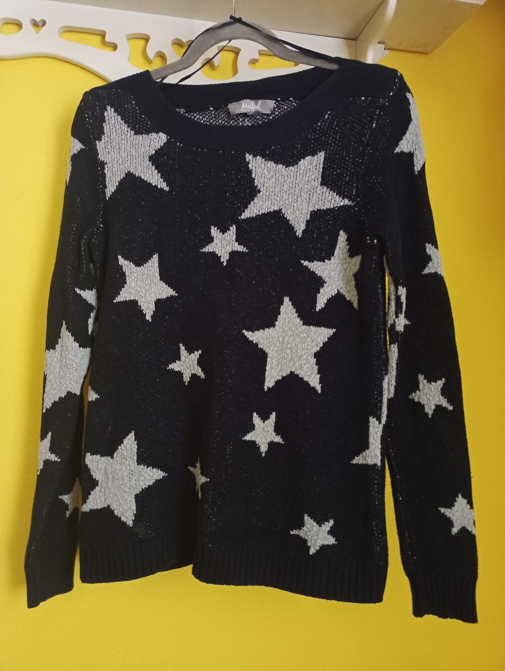 Small Blue Starry Marled Sweatshirt